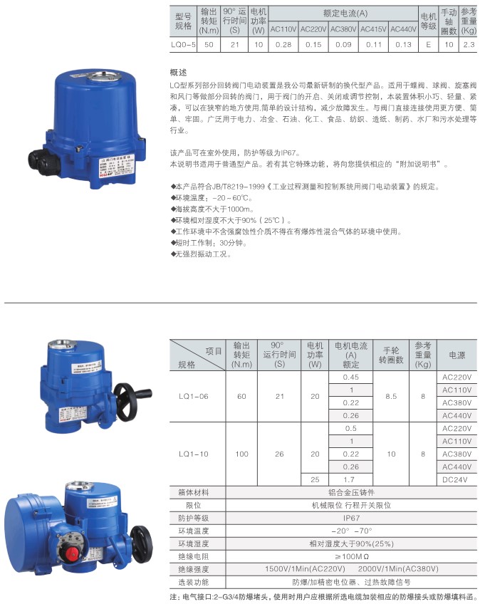 防爆電動執行器