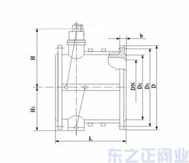 微阻緩閉蝶式止回閥結構圖